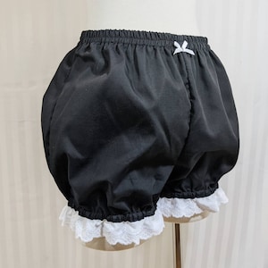 Mini lolita steampunk bloomers with eyelet lace trim shorts adult woman size small to plus size