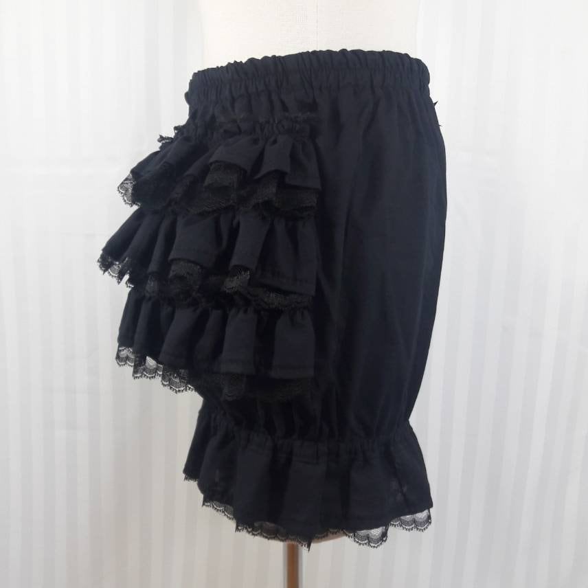 Black Fancy Ruffle Short Bloomers Steampunk Lolita Adult Women - Etsy