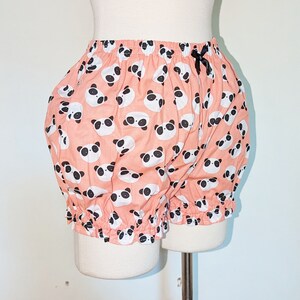 Salmon pink panda micro mini lolita bloomers adult-- size small to plus size