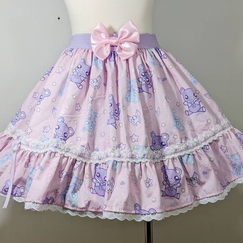 Pink Galaxy Bat Skirt Fairy Kei Sweet Pop Lolita Small to Plus - Etsy