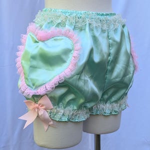 Custom mini satin burlesque heart bloomers CHOOSE YOUR COLOR adult woman