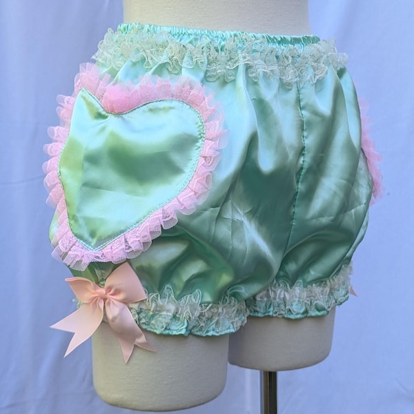Black/White Diamond Print Satin Bloomers main image 1