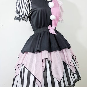 VK Freakshow pink and black stripe clown clowncore small to plus size image 2