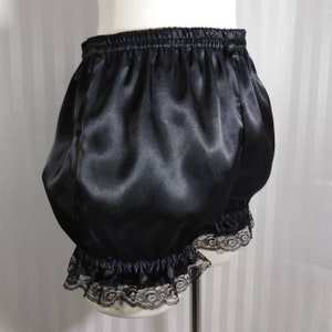 Mini satin burlesque bloomers with black lace trim steampunk lolita CHOOSE YOUR COLOR adult woman small to plus size image 7