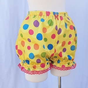 Choose your print mini satin jester clown burlesque bloomers striped steampunk adult unisex small to plus size