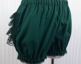 Hunter green Micro mini lolita  bloomers adult women small to plus size