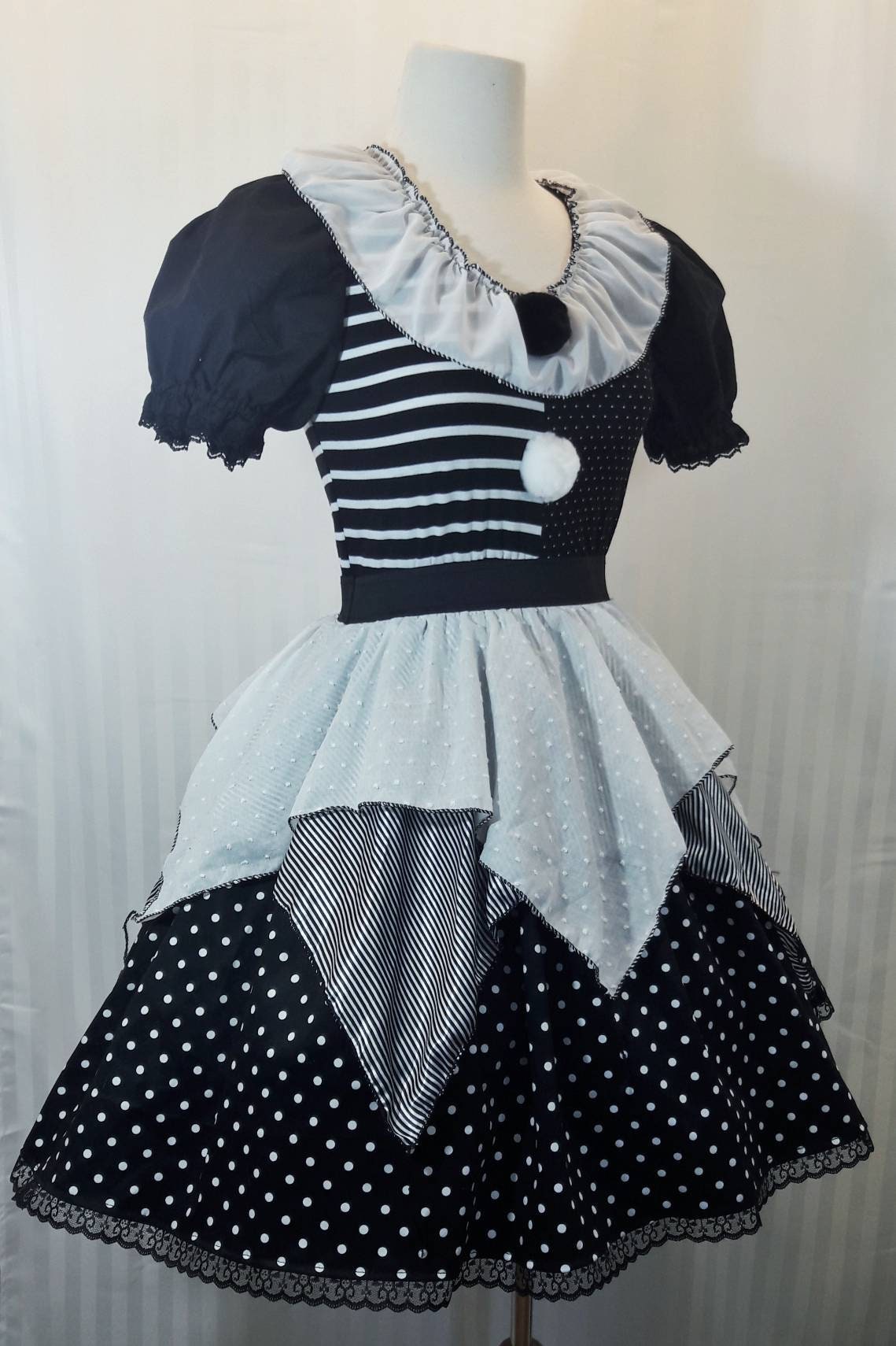 VK Freakshow Babydoll Monochrome Lolita Clown Halloween | Etsy