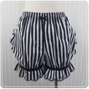 CHOOSE YOUR COLOR stripe fancy ruffle short bloomers steampunk lolita adult women small to plus size