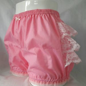 Candy pink micro mini sweet lolita fairy kei bloomers adultsmall to plus size image 1