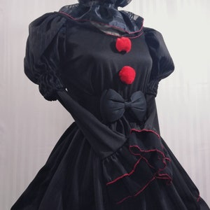 VK Freakshow black clown Halloween costume dress small to plus size