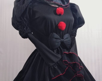 VK Freakshow black clown Halloween costume dress small to plus size