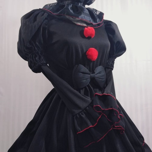 Disfraz de payaso negro VK Freakshow para Halloween, talla pequeña a grande.