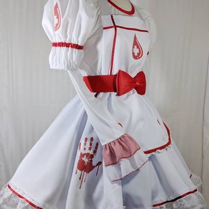 VK Freakshow guro lolita yume kawaii cute bloody nurse Halloween costume dress small to plus size