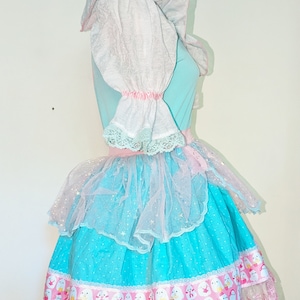 VK Freakshow harlequin fairy kei mint pastel ghost clown lolita Halloween costume dress small to plus size image 3