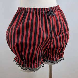 Striped micro mini gothic pirate lolita bloomers small to plus size