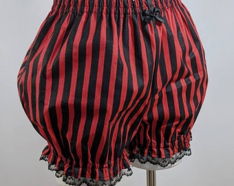 Striped micro mini gothic pirate lolita bloomers small to plus size