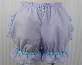 Light purple fancy ruffle short mini bloomers fairy decora pop kei adult women