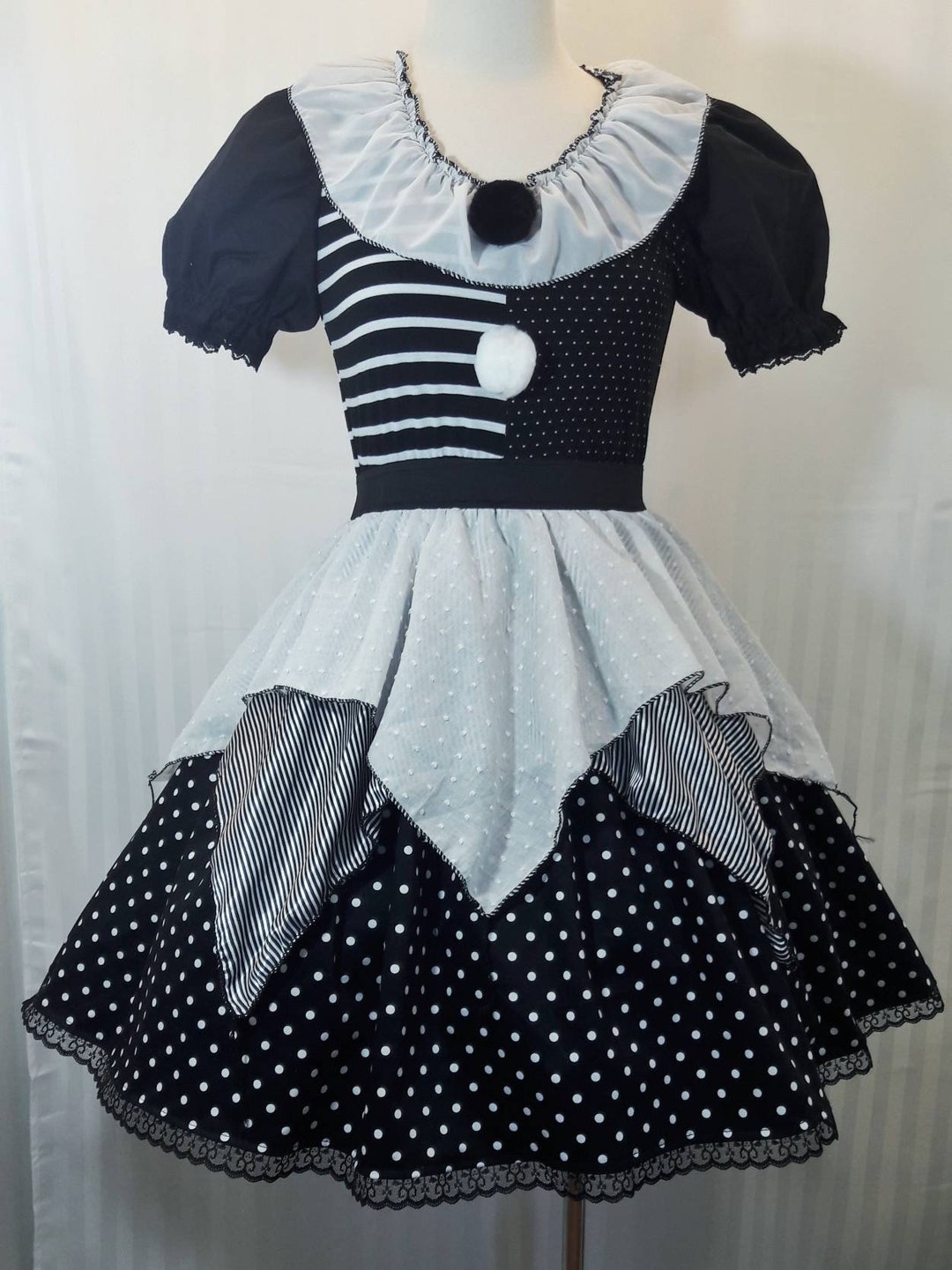 VK Freakshow Babydoll Monochrome Lolita Clown Halloween - Etsy
