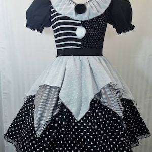 VK Freakshow monochrome lolita clown Halloween costume dress small to plus size