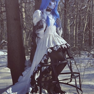 Dead bride masquerade ball dress Avant Garde Halloween costume