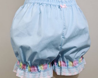 Pastel rainbow stripe plain mini sweet lolita fairy kei kawaii pastel goth bloomers shorts adult woman small-plus size