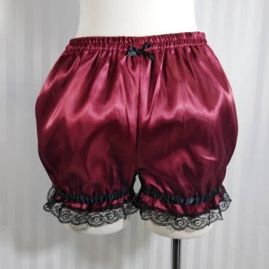 Mini Satin Burlesque Bloomers With Black Lace Trim Steampunk - Etsy