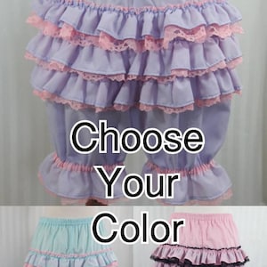 Choose Your Color fancy ruffle knee length bloomers fairy decora pop kei adult women