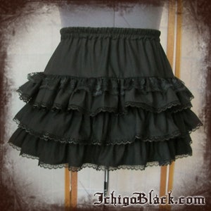 CHOOSE YOUR COLOR custom ruffled skirt gothic goth lolita visual kei small to plus size