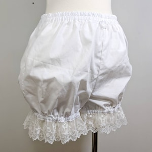 Mini bunny rabbit teddy plain lolita steampunk bloomers with white lace adult woman small to plus size