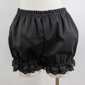 Pinstripe micro mini bloomers steampunk cosplay adultsmall to plus size image 2