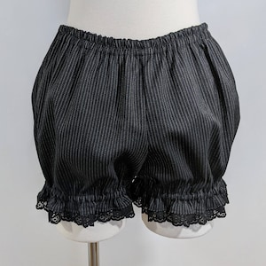 Pinstripe micro mini bloomers steampunk cosplay adultsmall to plus size image 4