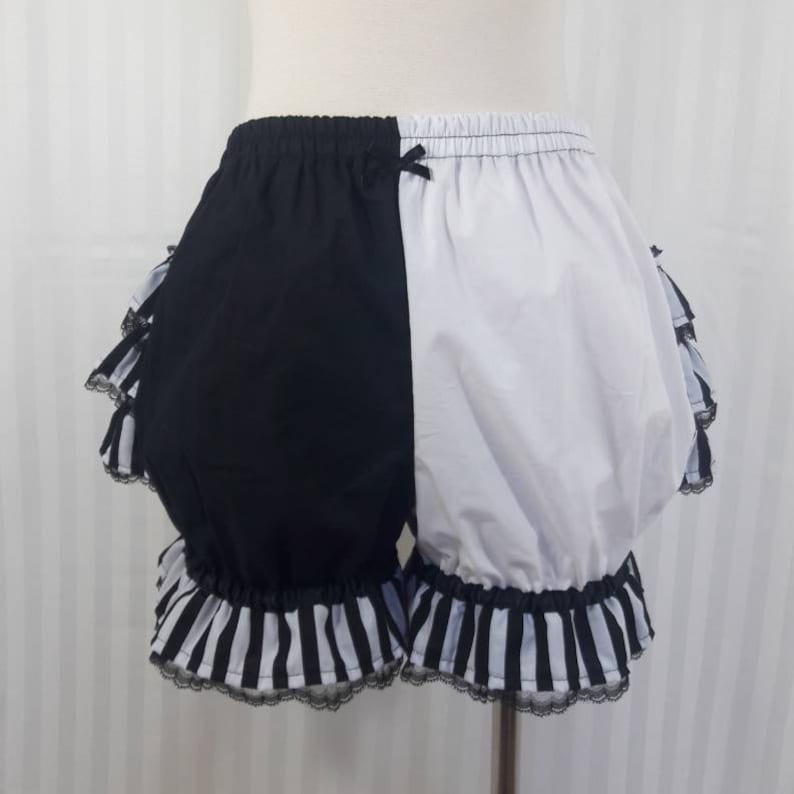 Jester clown harlequin fancy ruffle short bloomers adult small to plus size image 1