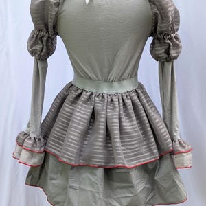 Vestido de disfraz de payaso gris de Halloween de VK Freakshow, talla pequeña a grande imagen 4