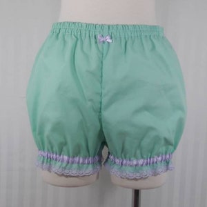 Mint plain mini sweet lolita fairy kei bloomers shorts adult woman size small to plus size