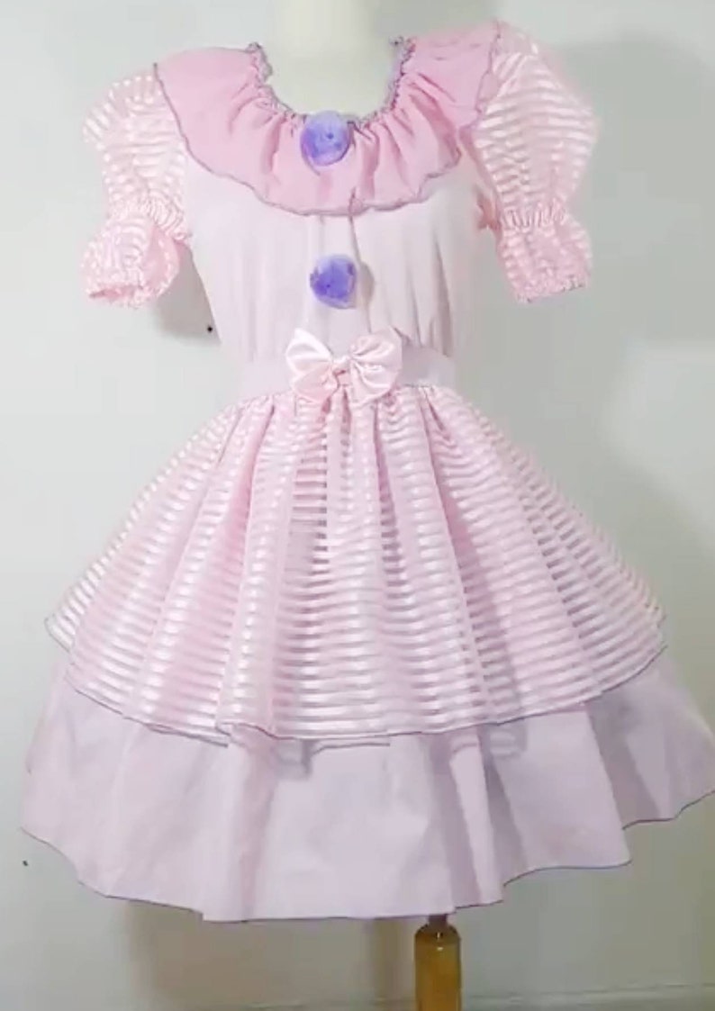 VK Freakshow fairy kei pastel clown Halloween costume dress small to plus size image 4