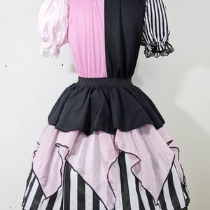 VK Freakshow pink and black stripe clown clowncore small to plus size image 4