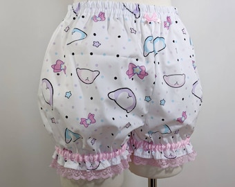 Kawaii fairy pastel kei corgi dog puppy butt rainbow micro mini lolita bloomers adult--small to plus size