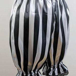 Stripe satin above the knee bloomers steampunk