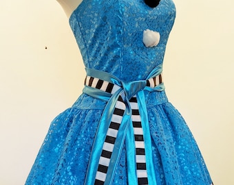 Steampunk Victorian Alice in Wonderland clown costume dress Avant Garde Halloween costume