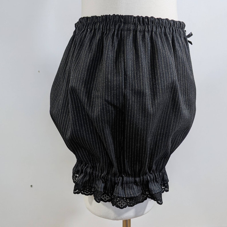 Pinstripe micro mini bloomers steampunk cosplay adultsmall to plus size image 3