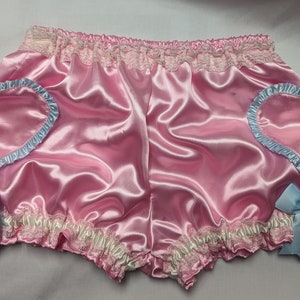 Custom mini satin burlesque heart bloomers CHOOSE YOUR COLOR adult woman