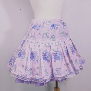 Pink galaxy bat skirt fairy kei sweet pop lolita small to plus size