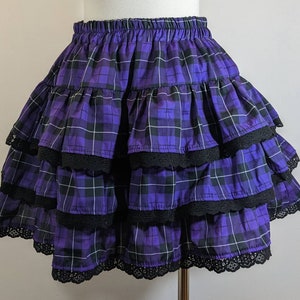 Punk Plaid Ruffle Skirt