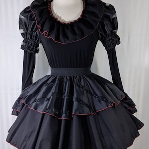 CHOOSE YOUR COLOR vk freakshow halloween costume black clown dress small to plus size image 3