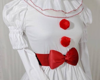 VK Freakshow white clown Halloween costume dress small to plus size