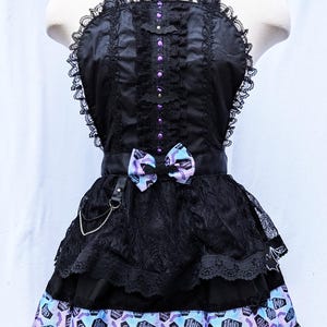 VK Freakshow Halloween pumpkin candy cat witch apron quick costume small to plus size