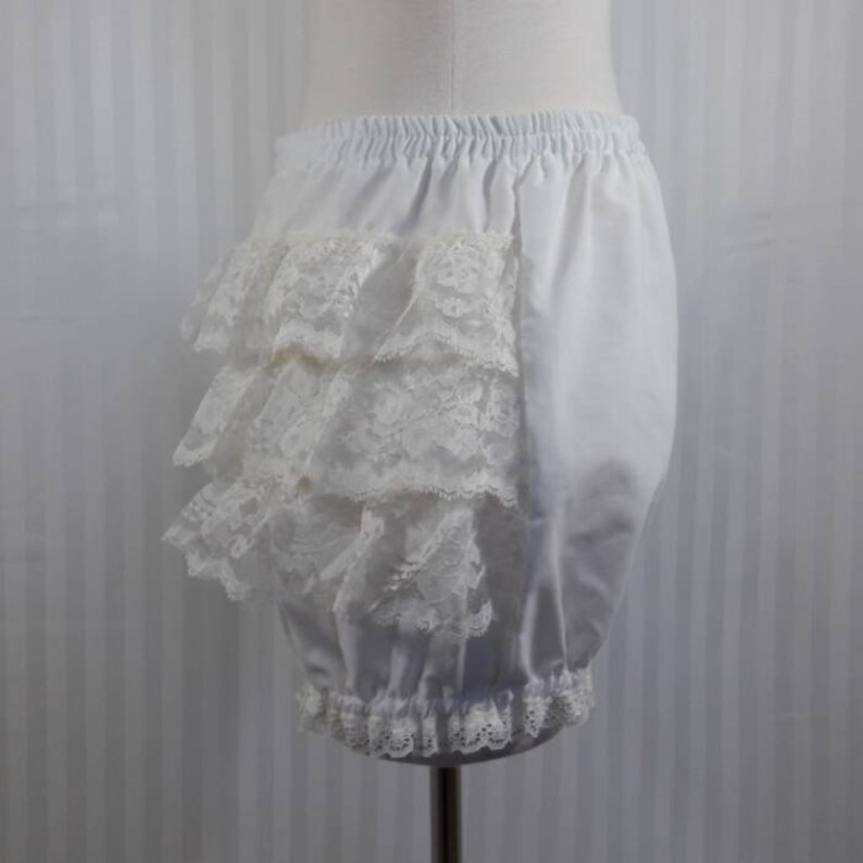 Ivory mini adult bloomers beige cream lolita steampunk gothic victorian small to plus size image 3