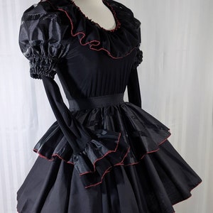 vk freakshow halloween costume black clown dress small to plus size