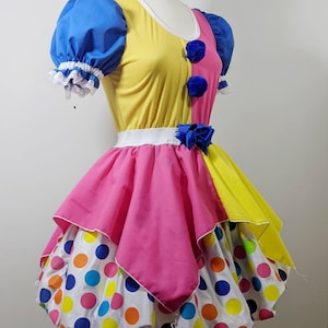 VK Freakshow harlequin clown kei clowncore polka dot clown Halloween costume dress small to plus size