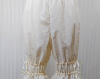 Cream adjustable above the knee bloomers lolita adult--small to plus size